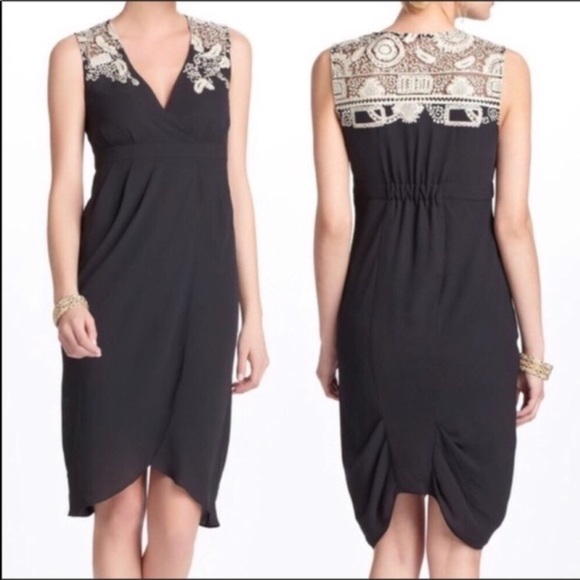 Anthropologie Dresses & Skirts - Anthropologie Meadow Rue Embroidered Black Dress